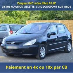 Peugeot 307 1.6 16v 110ch XT 5P - CB 4x 10x - Embrayage neuf - Distribution neuf