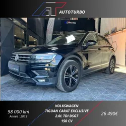 Volkswagen TIGUAN 2.0 TDI 150CH CARAT EXCLUSIVE DSG7 EURO6D-T