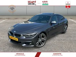 BMW Série 4 420d Gran Coupé M Sport BVA8 F36 LCI + CARPLAY + TETE HAUTE + HAYON ELEC + CUIR + ATT...