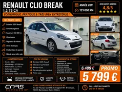 Renault clio break 1.2 75cv 1er main garantie 6mois