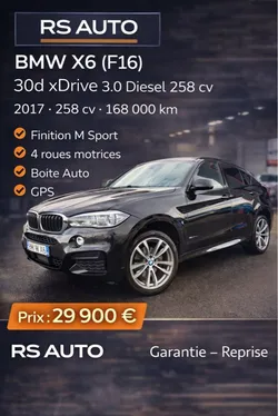 BMW X6 (F16) 30d xDrive 3.0 d 24V 258 cv Boîte auto