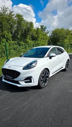 Superbe Ford Puma St Line X 1.0 125 Ch Mhev Flexifuel Ethanol D'ORIGINE Sieges + Volant chauffant Hayon électrique Hifi B&O Semi Cuir Jantes 18 Assistance à la conduite Entretien Complet Ford à jour