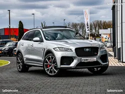 Jaguar F-PACE SVR V8 5.0 SUPERCHARGED 550 CH AWD TOIT PANO ACC HIHI MERIDIAN 1280W CAMERA SIEGES CHAUFF/VENTILÉS SUSPENSION PILOTÉES ECHAPP SPORT