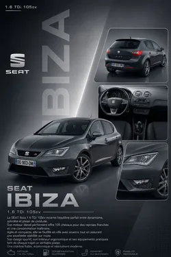 SEAT Ibiza IV Phase 2 1.6 TDI 105 cv FINITION FR