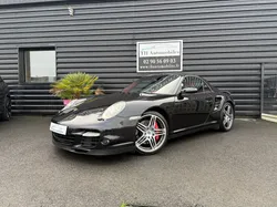 PORSCHE 911 (997) CABRIOLET 3.6 480 TURBO TIPTRONIC S / Sièges élec mémoire en cuir rouge Cartier / capote électrique / système audio BOSE / GPS / Aide au stationnement / etc...