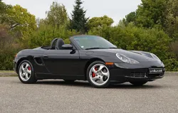 Porsche Boxster 986 S Noir Basalte Métallisé Capote Noire Full Cuir Noir Sièges Sport avec coques chauffants Phares Xénons