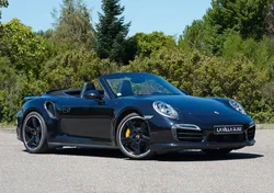 Porsche 991.1 Turbo S Cabriolet Noir Intense Métallisé Intérieur full cuir noir Capote Noire Pack Chrono Sport Plus Audio Burmester Sièges Chauffants Sport Plus Adaptatifs