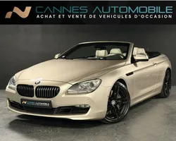 BMW Série 6 Cabriolet 650iA 408ch CAMERA PANO TETE HAUTE KEYLESS SOFT CLOSE JA20 SIEGES CUIR CHAUFF