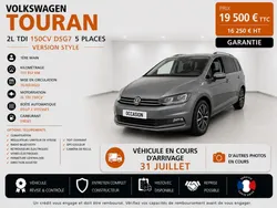 Volkswagen Touran 1° Main / 2L TDI 150cv DSG7 5 Pl STYLE - 2023 TOIT/CAMERA/TéL/GPS