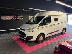 FORD TRANSIT CUSTOM FOURGON AMÉNAGÉ 290 L2H2 2.2 TDCi 125ch + PANNEAUX SOLAIRES + LIT + FRIGO + PLAQUE GAZ + TABLE + CHAISES +