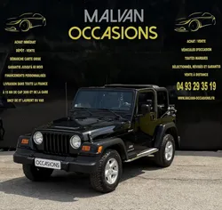 Vente a distance livraison france jeep wrangler tj Cabriolet 2.4 essence 143ch sport 3p jantes alu boite meca faible km 1ere main origine france