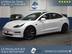 TESLA MODEL 3 PERFORMANCE WITH PUP AWD WITH UPGRADE 75 KWH (513CH)-48.728km-SOH 100%-Toit Panoramique-Sièges Chauffants AV/AR-Caméra 360°-Mode Piste-Becquet Carbone-BATTERIES NEUVES-Garantie 6 Mois