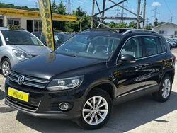 Volkswagen Tiguan Phase 2 2.0 TDi 16V DPF BlueMotion Carat 4Motion DSG7 140cv Boîte auto Toit ouvrant, Cuir, GPS, Radar avant arrière Excellent État
