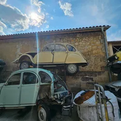 Citroen 2 cv choc arriere