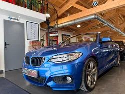 BMW Série 2 Cabriolet 220d 190cv M Sport "Bleu Estoril" / Intérieur Alcantara 09/2015 84.000 km "ETAT IRREPROCHABLE" *LIVRAISON POSSIBLE