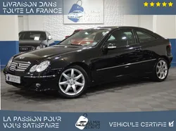 MERCEDES CLASSE C (2) COUPE SPORT 230 2.5 V6 204 BOITE AUTO-34.976km-1ère Main-Toit Panoramique-Sièges Chauffants-Cuir Intégral Noir-Radars-Jantes 17"-Historique Limpide Mercedes-Etat Neuf-Introuvable