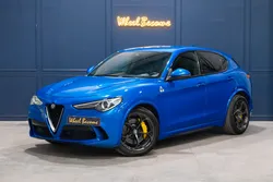 ALFA ROMEO STELVIO 2.9 V6 510 Q4 QUADRIFOGLIO AT8 - Freins acier - Malus inclus - Harman Kardon - Suivi complet - Echappement à valve - Bleu Misano - Sièges électriques - Volant chauffant - Gar 6 mois