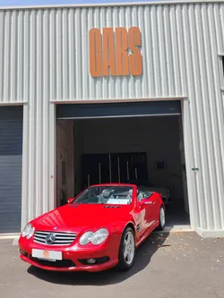 Mercedes sl 500 v8 306ch - coupé cabriolet toutes options - rouge intérieur cuir gris - 2ème main - 193500 kms - garantie 6 mois