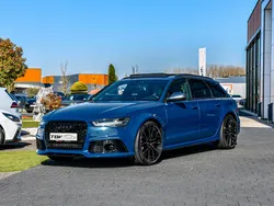 Audi RS6 PLUS 4.0 V8 TFSI 605 CH BLEU ASCARI RS DESIGN BLACK TOIT PANO ACC MATRIX BEAM HIFI BOSE CAMERA 360° PACK RS DYNAMIQE CUIR NAPPA — COLORIS RARE