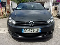 Vw golf 6 cabriolet 1.4 tsi 160 carat dsg7 boite auto 2/14 168mkm cuir/clim/gps/tel/ja/s.chauff/camera/xenon/ factures entretien