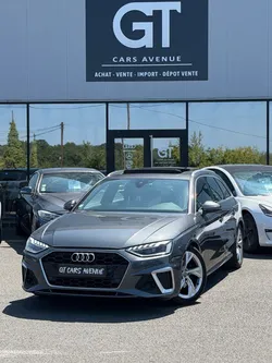 AUDI A4 AVANT 30 TDi 136ch S LINE / TOIT PANO / CAMÉRA DE RECUL / HAYON MOTORISÉ / DÉTECTEURS ANGLES MORTS / FEUX MATRIX LED / JANTES S LINE / CLIM BI-ZONE / BOÎTE AUTO