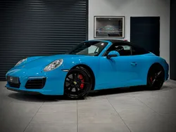 PORSCHE 911 991.2 CARRERA S CABRIOLET 3.0i 420 CH PDK BLEU MIAMI LIFT SYSTEME / BOSE / SIÈGE 18 / FEUX PDLS+ / CAMÉRA / ÉCHAPPER SPORT / SIÈGE VENTILÉ / SPORT CHRONO / SUIVIE PORSCHE "41 000 KMS"