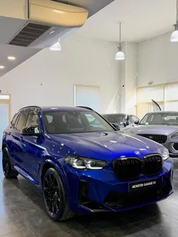 Bmw x3 m compétition 3.0 l6 510ch x-drive lci ( g01 ) - 2023 - immat 🇫🇷 - san marino blue - carbone