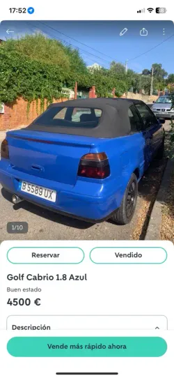 Volkswagen Golf Cabriolet 1.8 Avantgarde 90