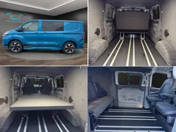 En stock Ford custom CTTE 5 places Neuf L1/H1 SPORT DIESEL / 170 CV BVA Diesel Double cabine modulable banquette convertible amovible & Sièges avants Pivotants avec 2 portes latérales