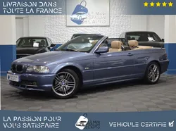 BMW SERIE 3 (E46) CABRIOLET 330CI 231 BOITE AUTO-08/2001-Origine France-6 Cylindres-Bois-Cuir Intégral Beige-Filet Anti-Remous-Boite à Outils-Régulateur-Jantes 17"-Historique-Garantie 6 Mois
