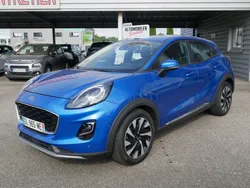Ford Puma 1.0 Flexifuel Bioethanol 125cv E85 MHEV Titanium Business S&S 2023 Bleue métal