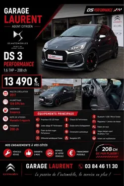 DS3 performance 208 cv THP calculateur stage 1