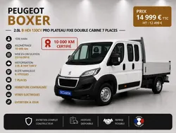 Peugeot Boxer 1° Main / 2L HDI 130cv Double cabine Plateau 7 places * 9 600 km seulement certifi...