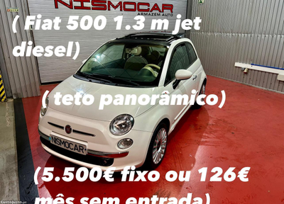 Fiat 500 Teto panorâmico só 5.500 fixo ou 126 mês sem entrada